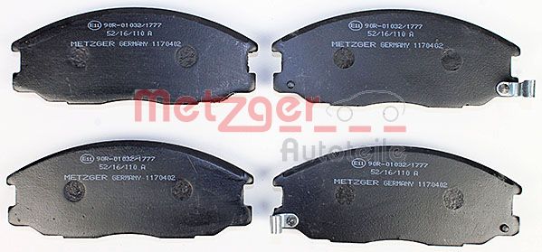 METZGER 1170402 Bremsbelagsatz, Scheibenbremse